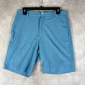 Tailorbyrd Shorts Mens 30 Blue Performance Stretch Heathered Flat Front Golf